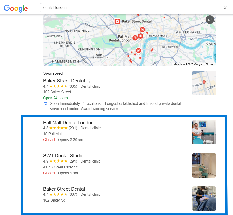 local seo for dentist